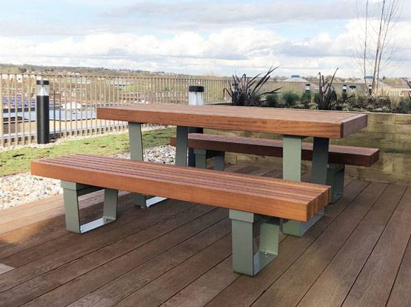 Coordinated furniture for local authority roof terrace