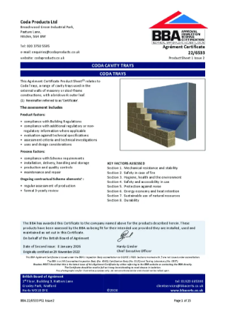 BBA Agrément Certificate