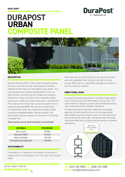 DuraPost® URBAN Composite Panel