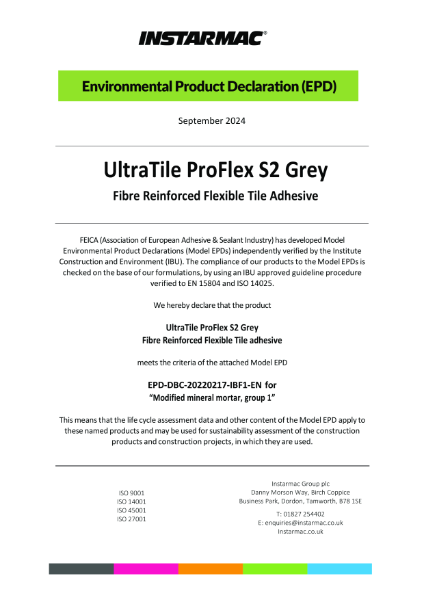 ProFlex S2 Grey Environmental Product Declaration 