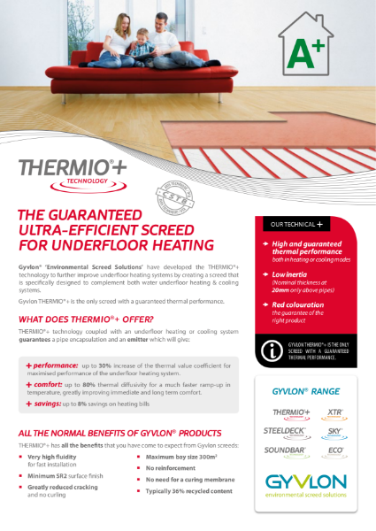 Gyvlon Thermio+ - Screed specifically for underfloor heating