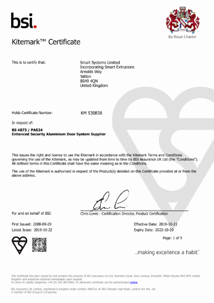 BS Kitemark PAS 24 for Doors