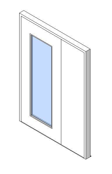 External Unequal Door, Vision Panel Style VP04