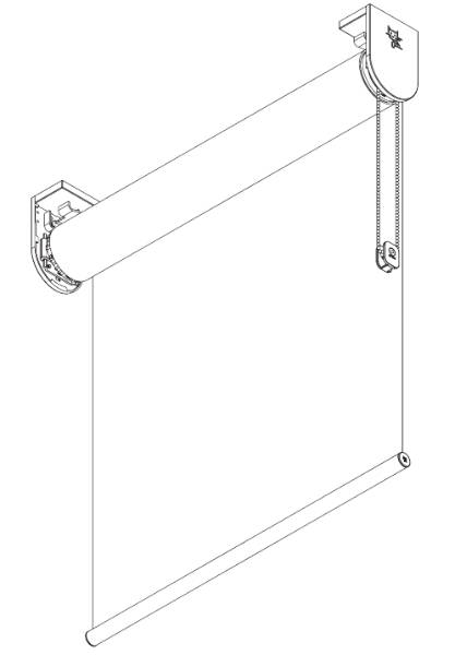 Roller Blind - Chain Operated - Heavy Duty - Silent Gliss SG 4940 - Chain Operated Roller Blind