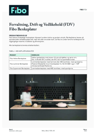 Fibo Worktops – FDV