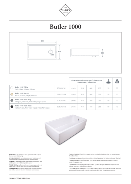 Butler 1000 Kitchen Sink - PDS