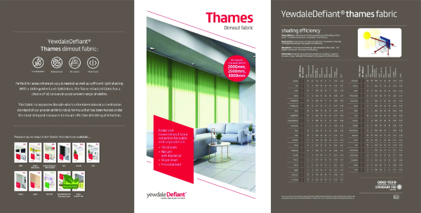 YewdaleDefiant® Thames Dimout fabric for blind systems