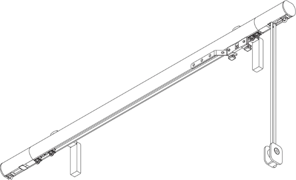 Curtain Track - Curtain Pole - Cord Operated - Silent Gliss SG 7630 Metropole 30mm Diameter  - Curtain Track