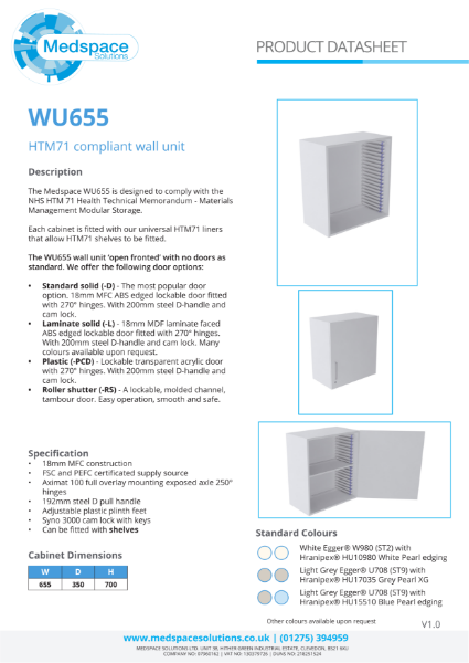 WU655 - HTM71 Compliant Wall Unit