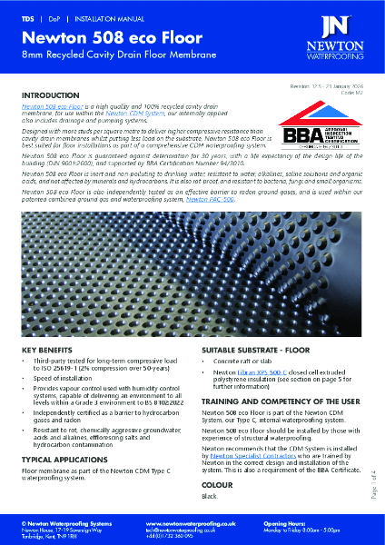 Newton CDM 508 eco Floor TDS 12.5