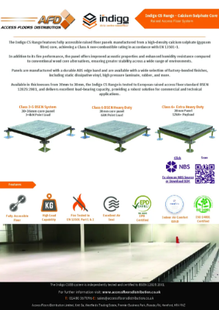 AFD Indigo CS Range - Calcium Sulphate Raised Floor System