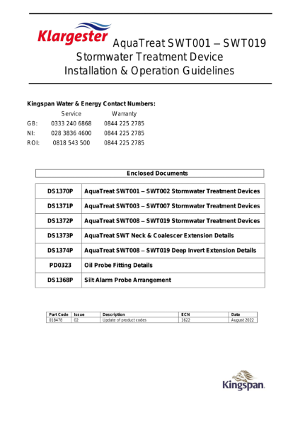 AquaTreat Install Manual