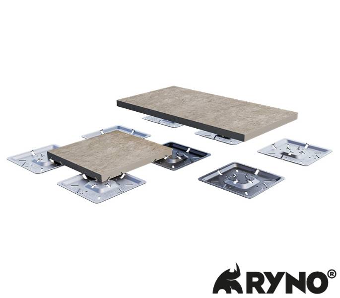 Low-Height Stackable Non-Combustible Pedestal Paving System - Non-Combustible Paving System