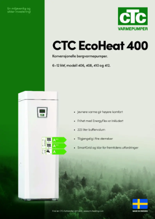 CTC EcoHeat 400 Produktark