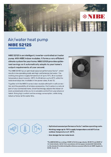 NIBE S2125 - Product Leaflet