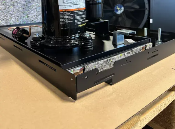 Compressor bearings for quiet heat pumps