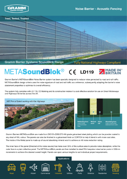 METASoundBlok Absorptive Steel Noise Barrier