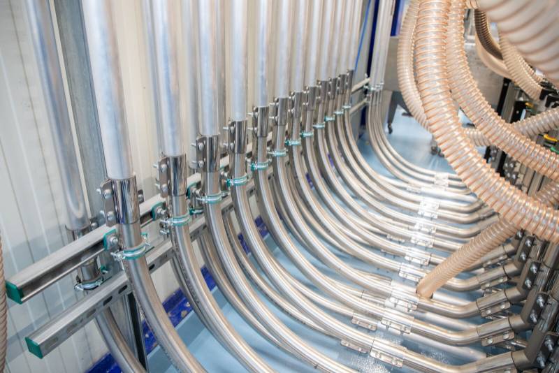 Supporting a complex factory pipework system