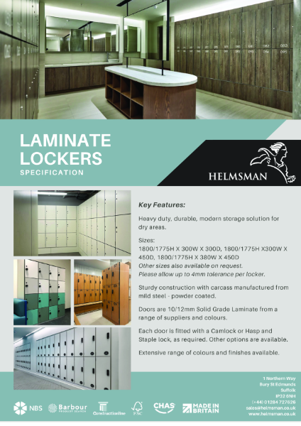 Laminate Lockers - Dry Area