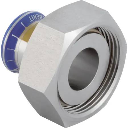 Geberit Mapress Stainless Steel Adaptor With Union Nut Made Of CrNi Steel (Gas)