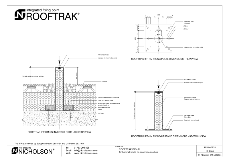 ROOFTRAK IFPHM Technical Data Sheet Nicholson STS Ltd NBS Source