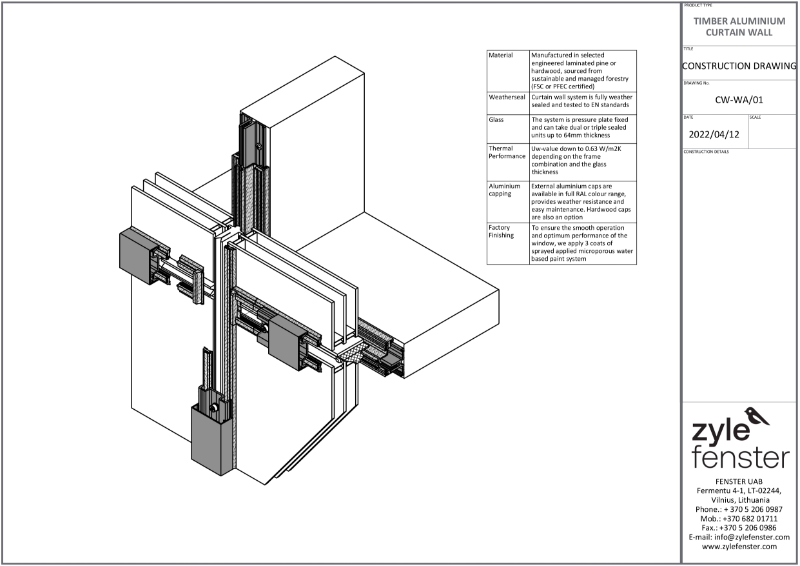 Timber curtain walls