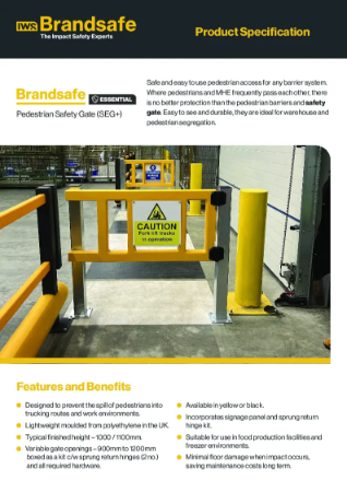 Pedestrian Safety Gate - Brandsafe Spec Sheet