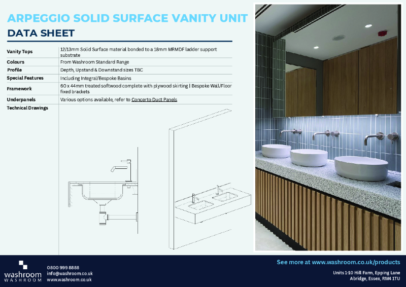 Arpeggio Solid Surface Vanity Unit