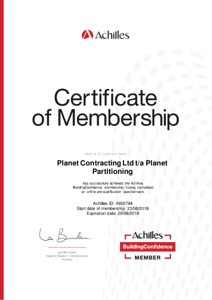 Achilles Certificate of Membership Exp 29 08 19