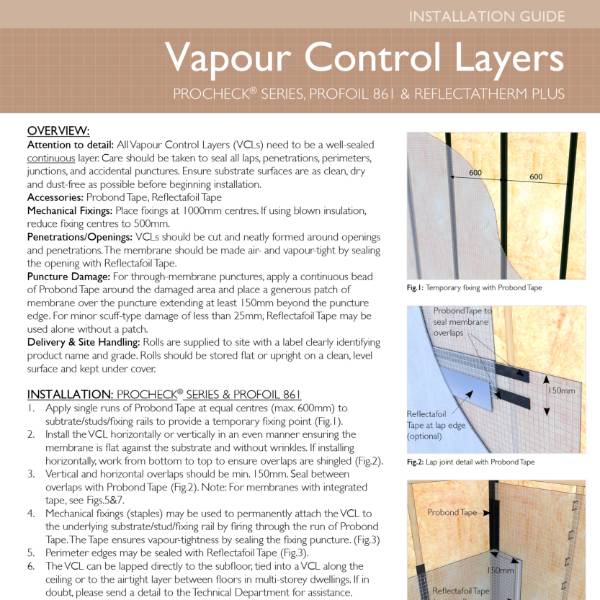 Proctors Vapour Control Layers Installation Guide UK