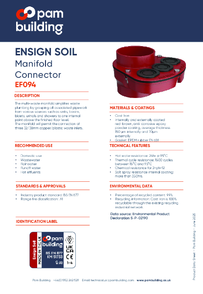 EF094 - Manifold Connector