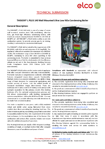 Technical Submission - THISION L PLUS 140