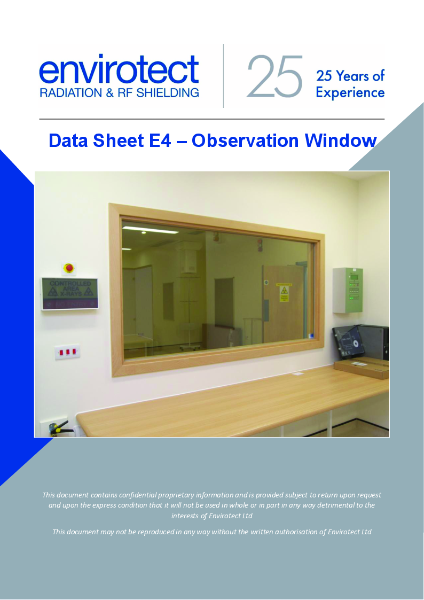 Lead Lined Viewing Window