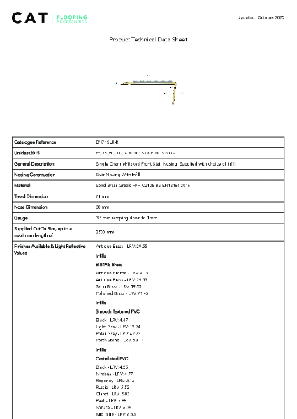 BN71SLR-R Antique Brass Technical Datasheet