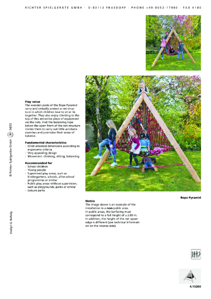 4.19200 - Rope Pyramid - Datasheet