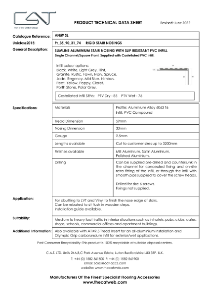 AN59 SL with Castellated PVC TDS