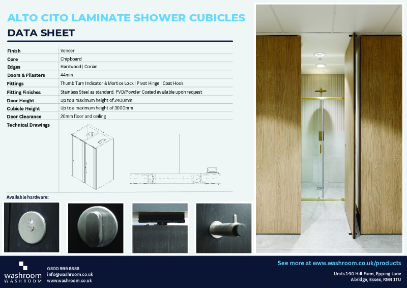 Alto Cito Laminate Shower Cubicles