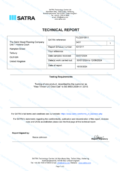 QA Certificate
