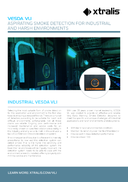 XTRALIS VESDA VLI Product Brochure