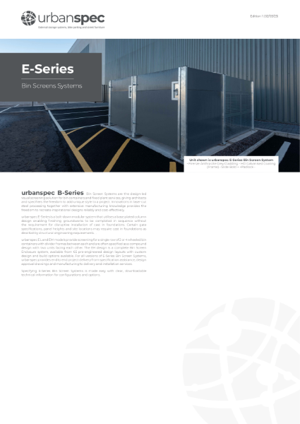 E-Series Bin Screens Data Sheet