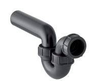 Geberit P-trap for sink, with compression joint, horizontal inlet and horizontal outlet
