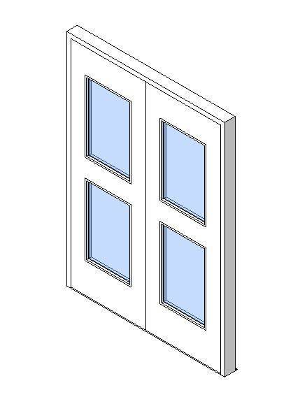 External Double Door, Vision Panel Style VP05
