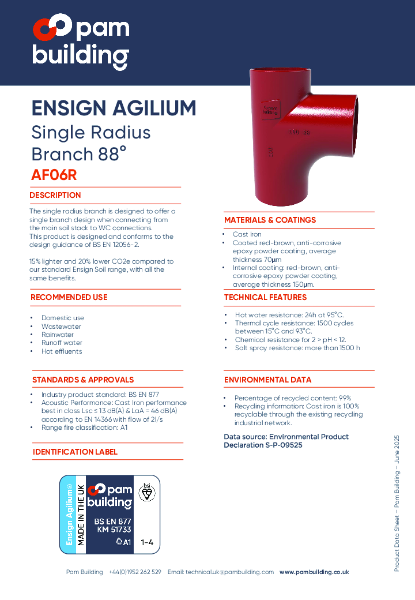 AF06R - Single Radius Branch 88°