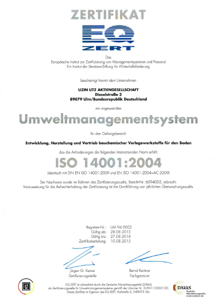 ISO 14001:2004 Certificate