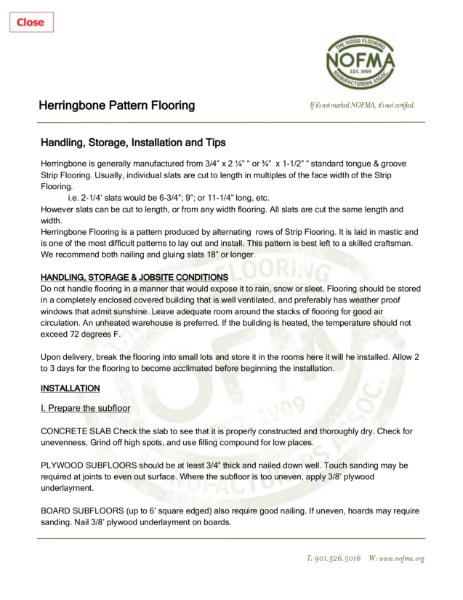 How to fit Herringbone Parquet Wood Flooring