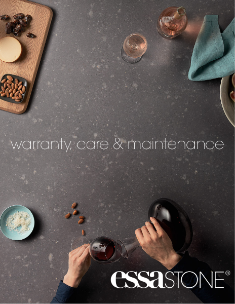 Essastone Warranty Care Maintenance Card 2016