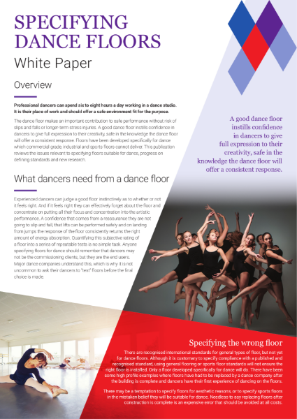 White Paper Harlequin Specifying Dance Floors