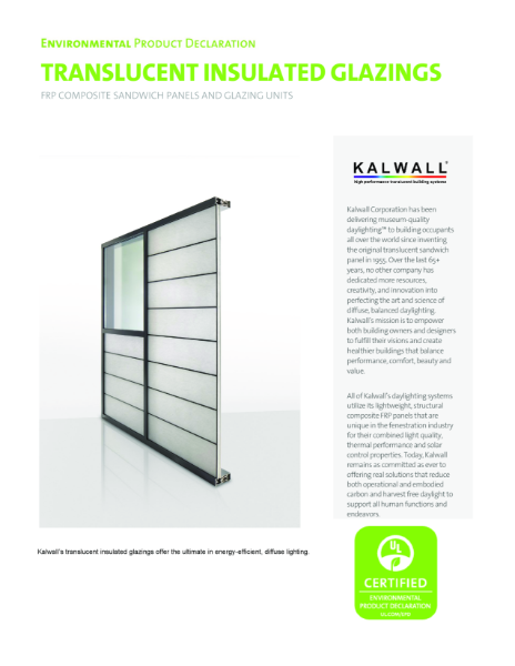 Environmental Product Declaration - Kalwall Wall panels