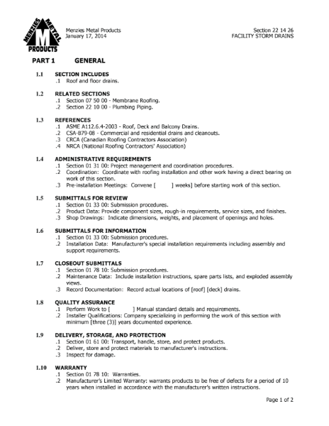 BLUE SEAL DRAIN COUPLER SPECIFICATIONS