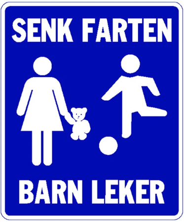 Skilt - Private skilt - "Barn leker"